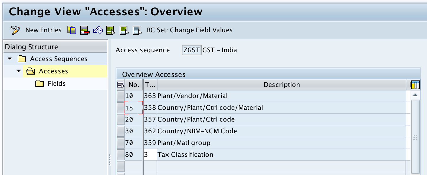 Access Sequences in SAP For GST