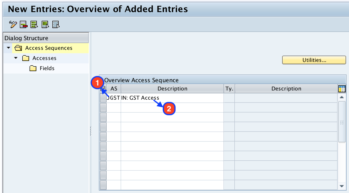 Access sequences in SAP for GST