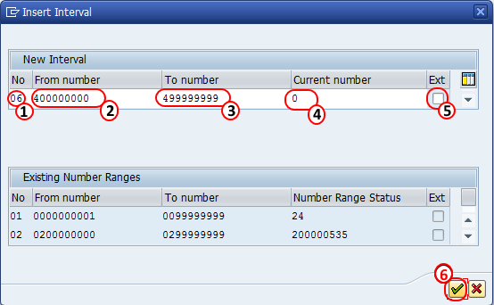 Create number ranges for budgeting SAP