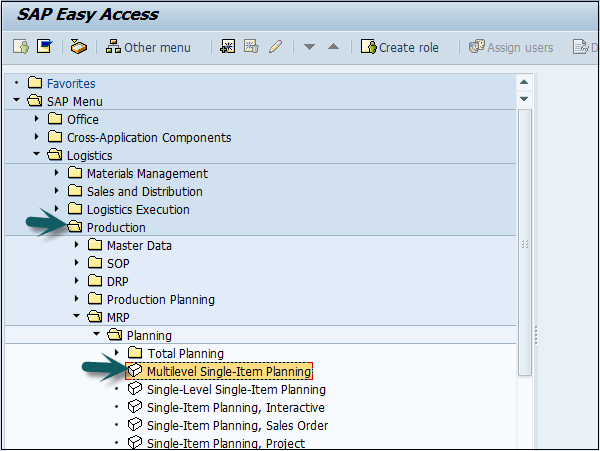 SAP MRP Easy Access